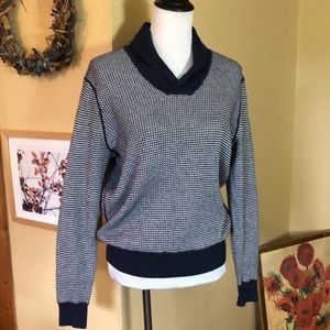 EXPRESS Size Medium Funnelneck Pullover Graphic WoolBlend Sweatshirt Soft $70NEW